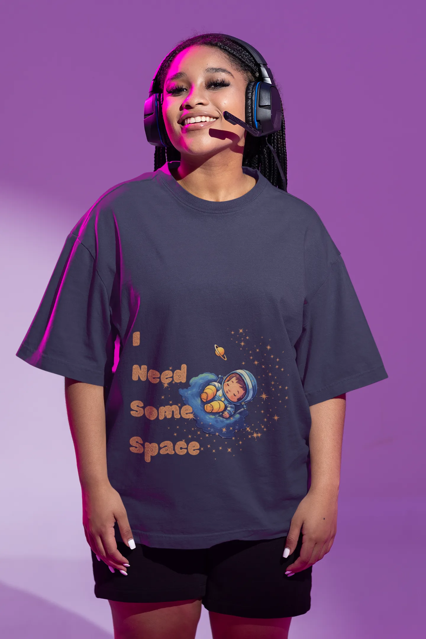 Space - Oversized Pregnancy T-shirt