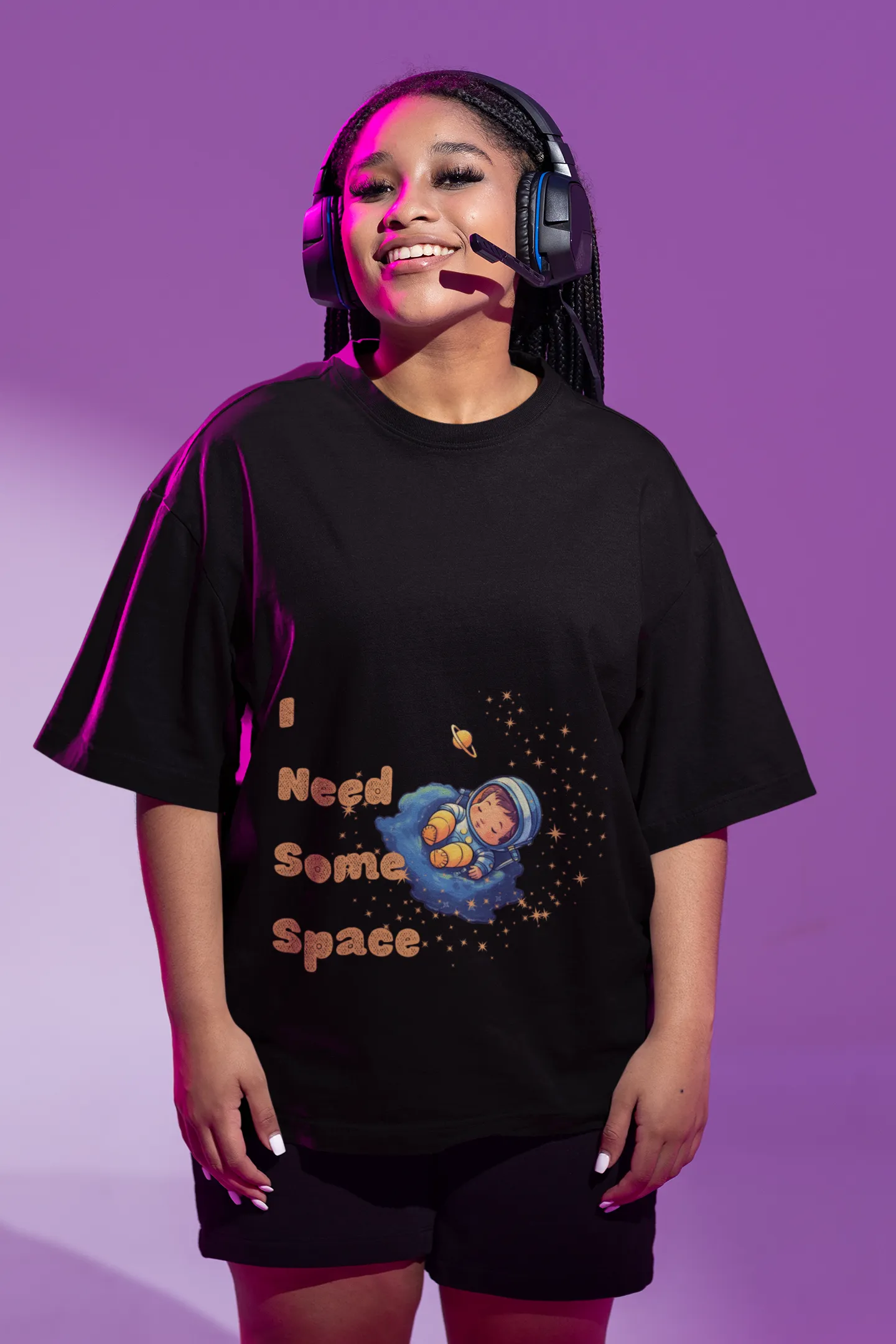 Space - Oversized Pregnancy T-shirt