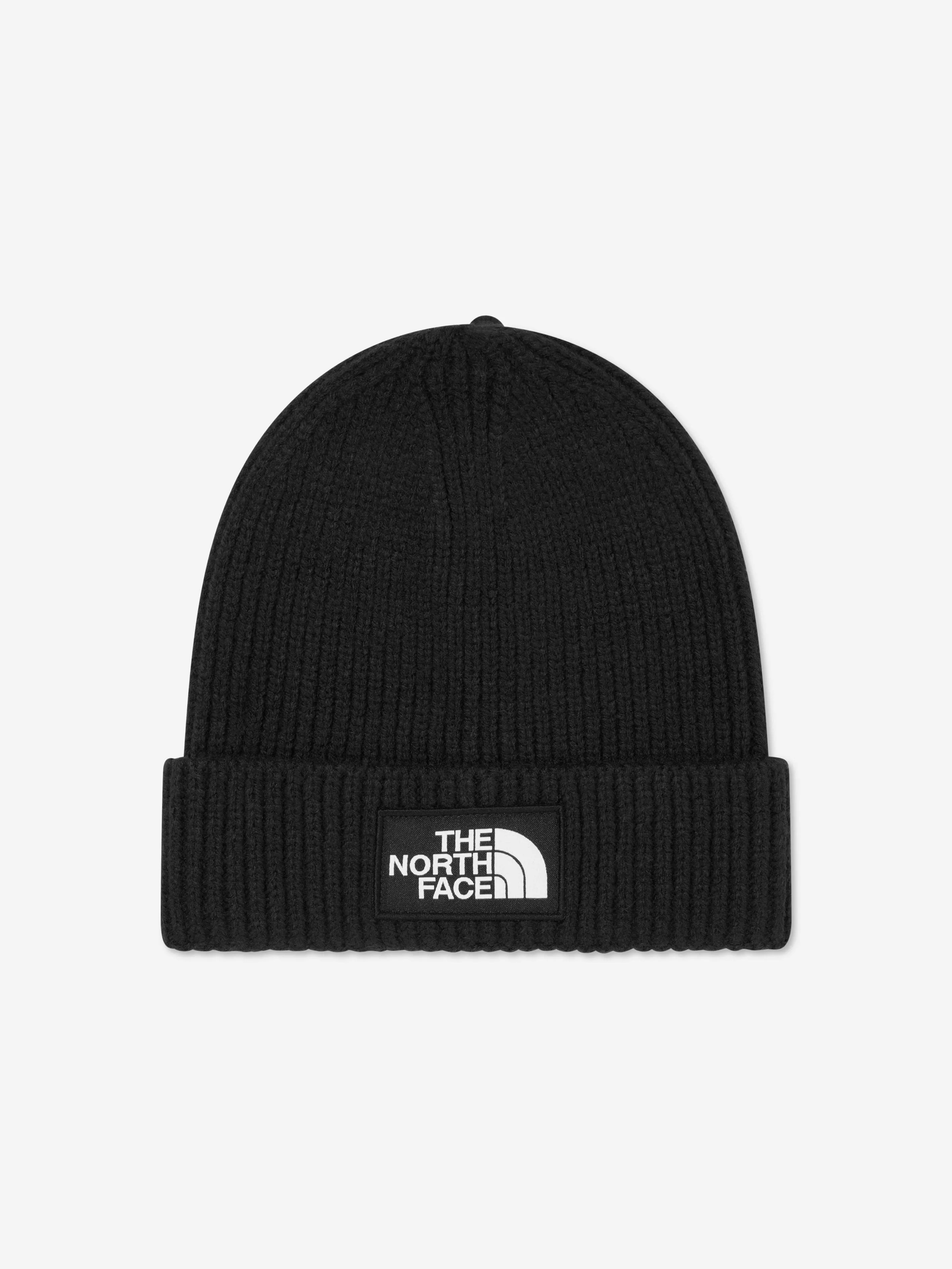 The North Face Kids Box Logo Cuffed Beanie in Black