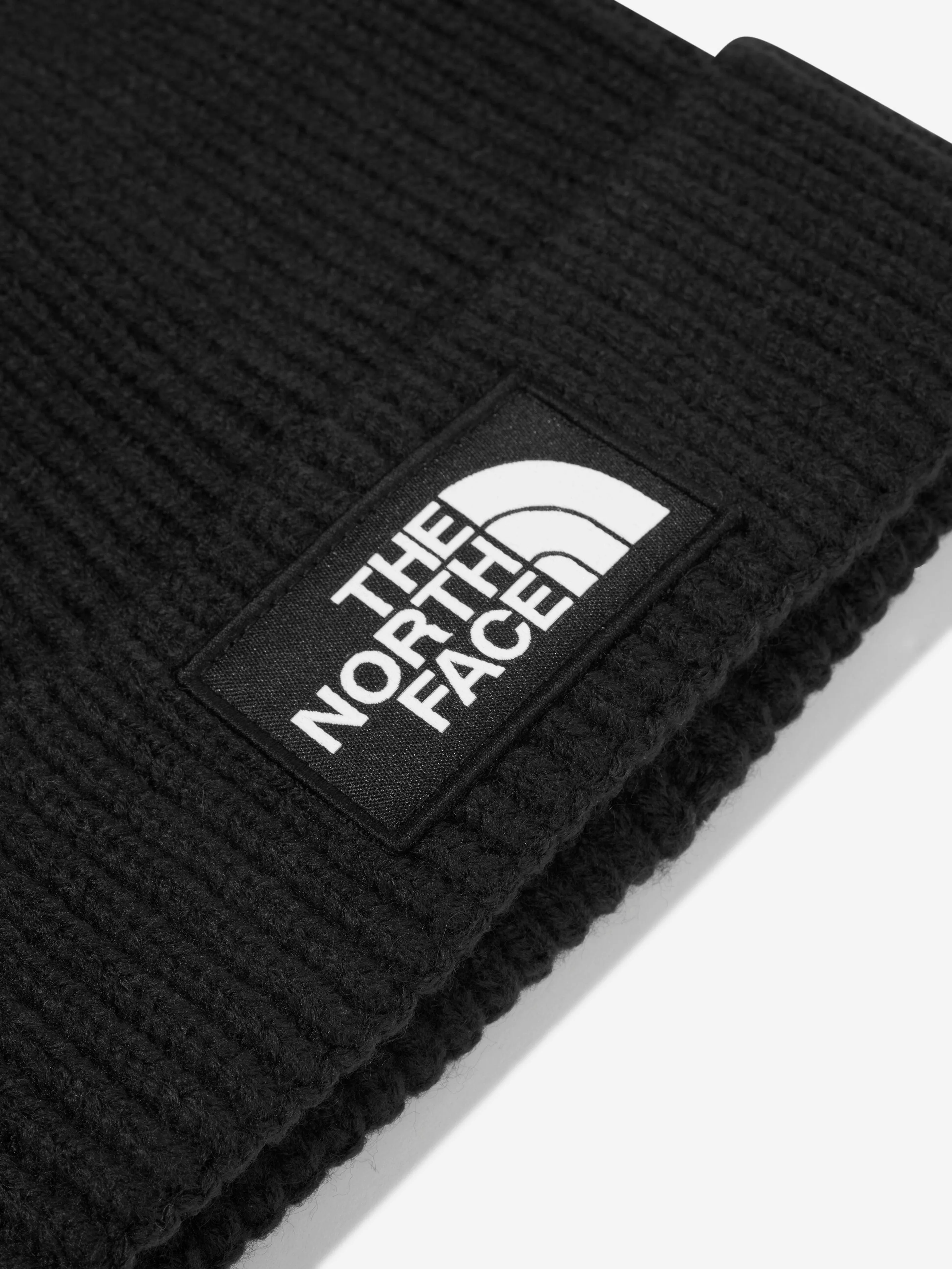 The North Face Kids Box Logo Cuffed Beanie in Black