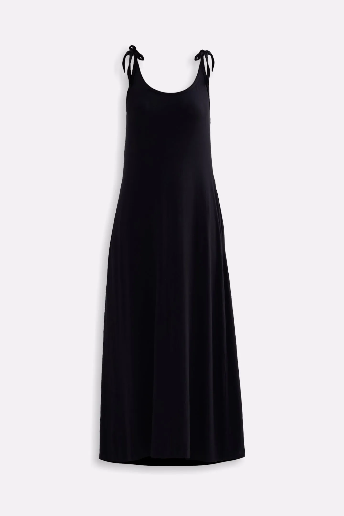 Tie-Detail Maxi Dress in Black