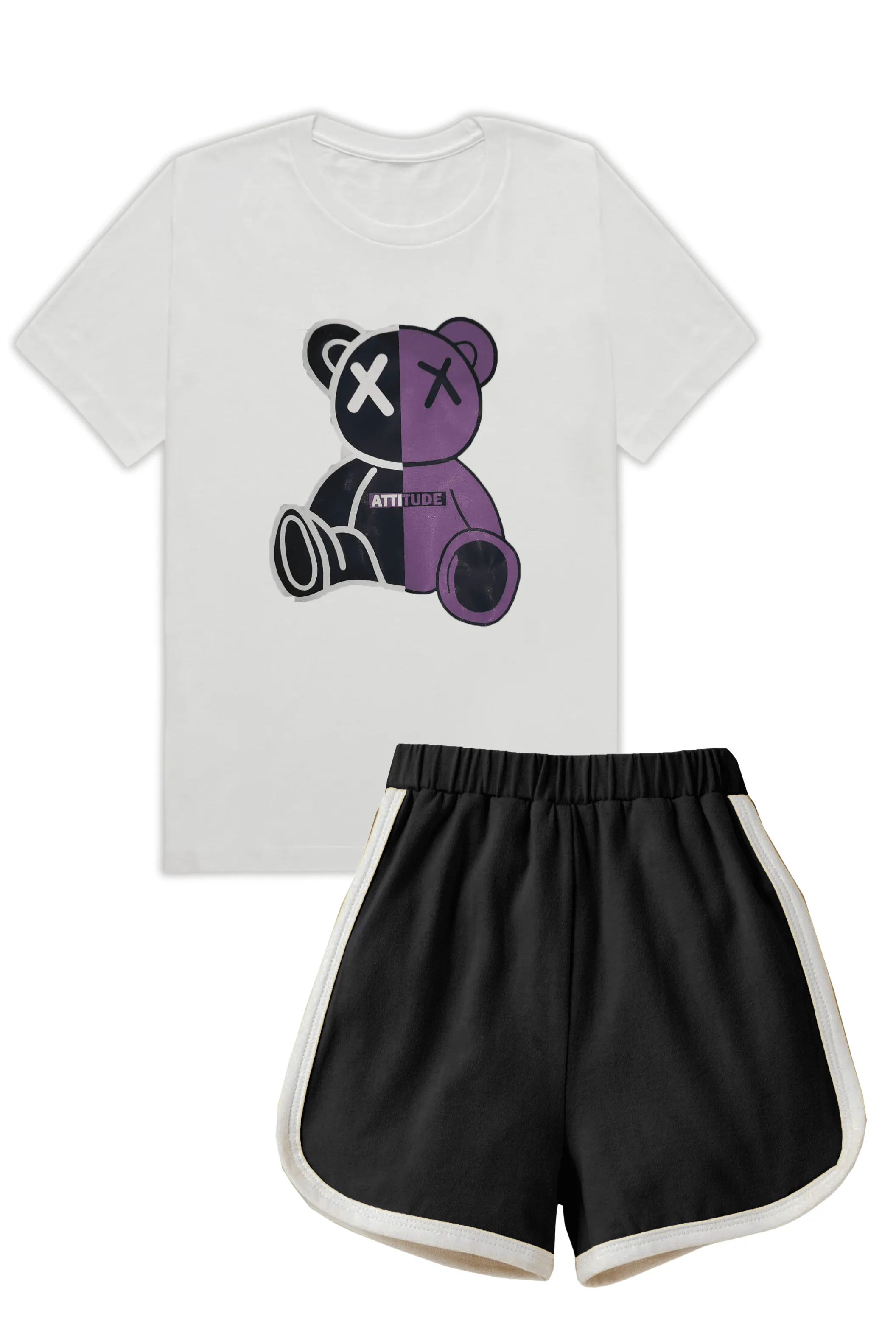 Unisex smile face T-Shirt & Nicker Set