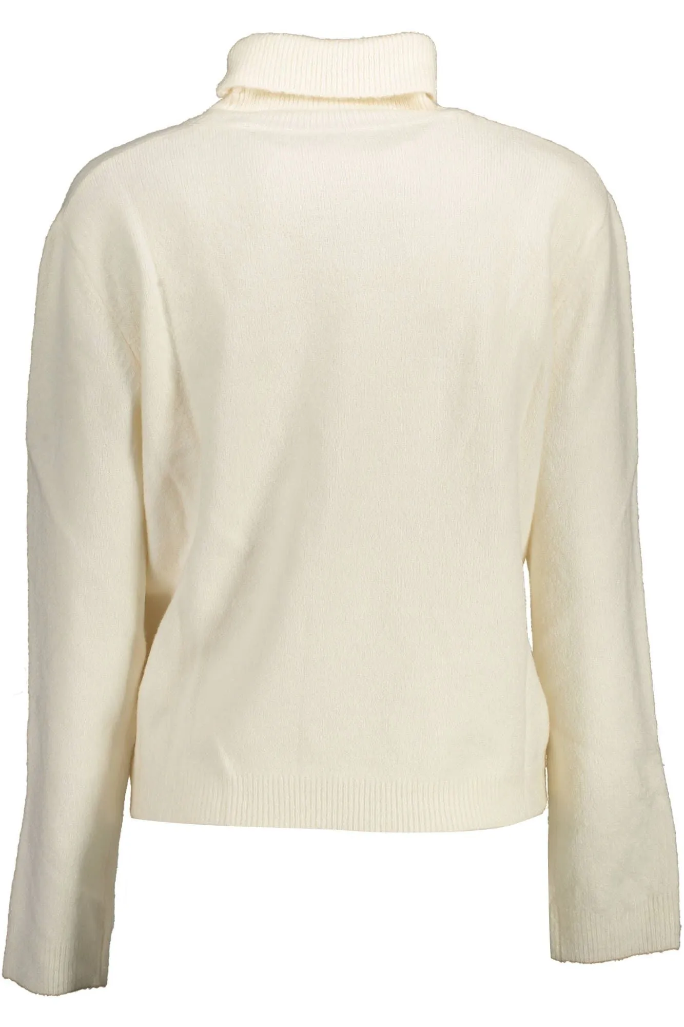 U.S. POLO ASSN. White Acrylic Women Turtleneck Sweater