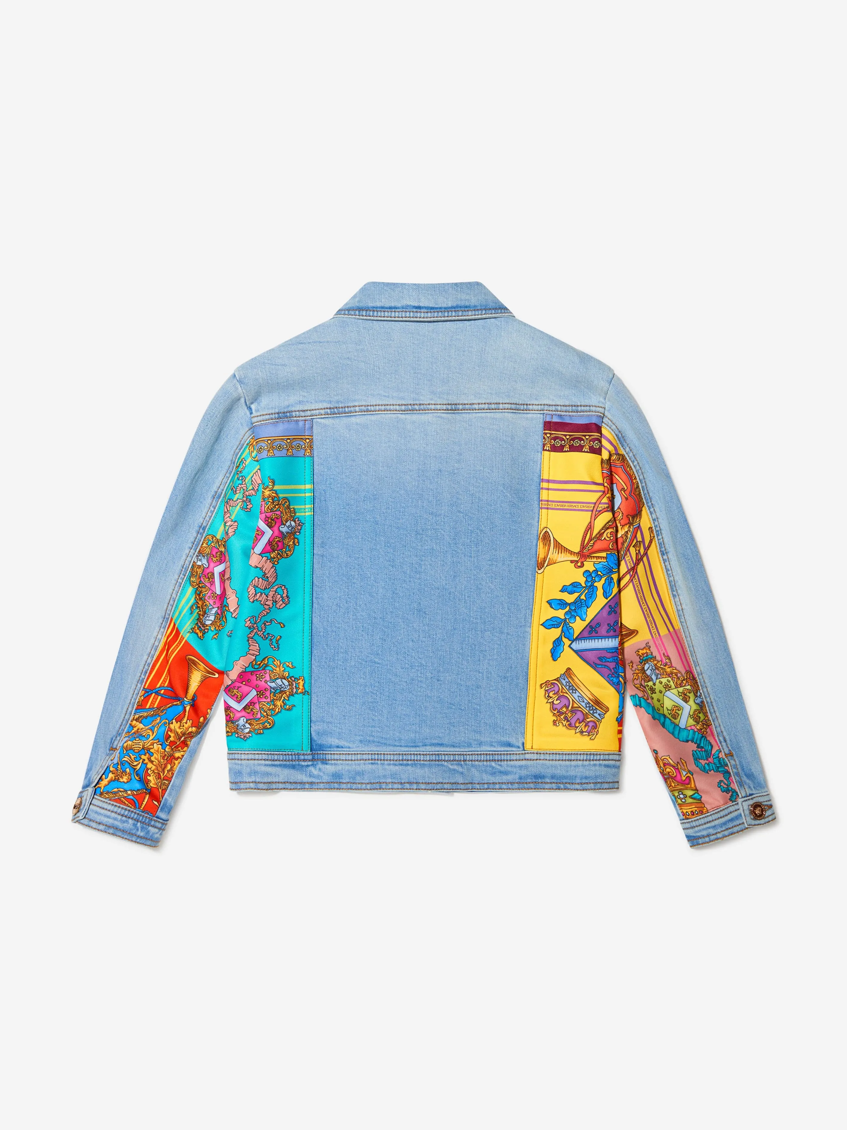 Versace Girls Cotton Royalty Print Denim Jacket