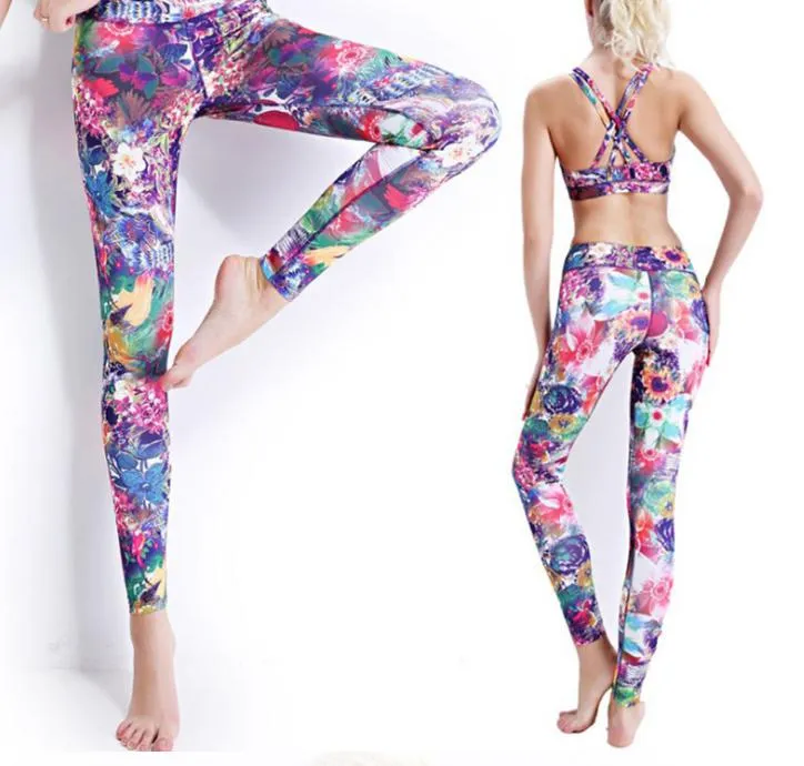 Vibrant Floral Yoga Set