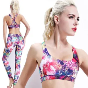 Vibrant Floral Yoga Set