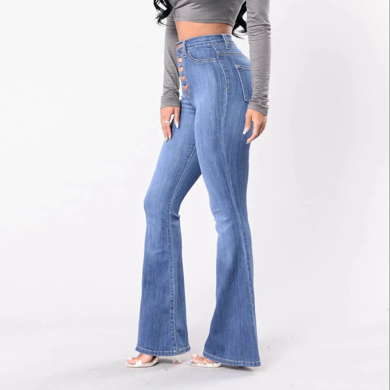 Vintage High Waist Wide Leg Denim