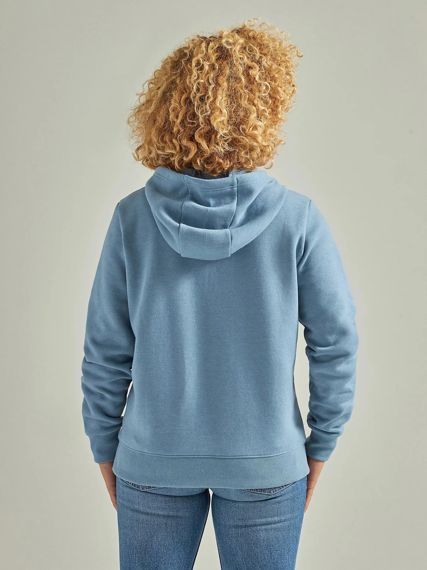 Women's Wrangler Buckin Cowboy Hoodie In Med Blue