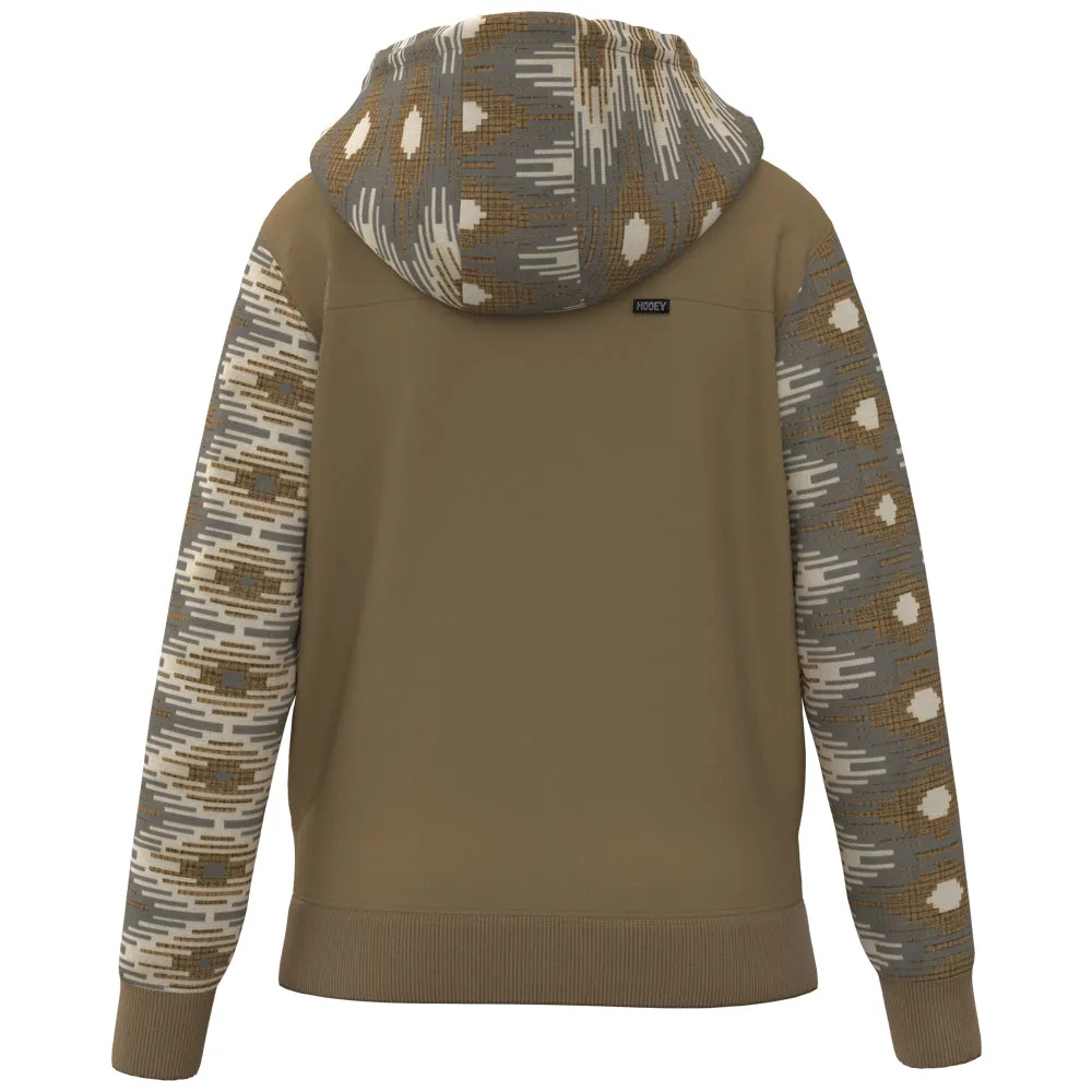 Youth "Lock-Up" Hoody Tan w/Cream/Black/Tan Aztec Pattern